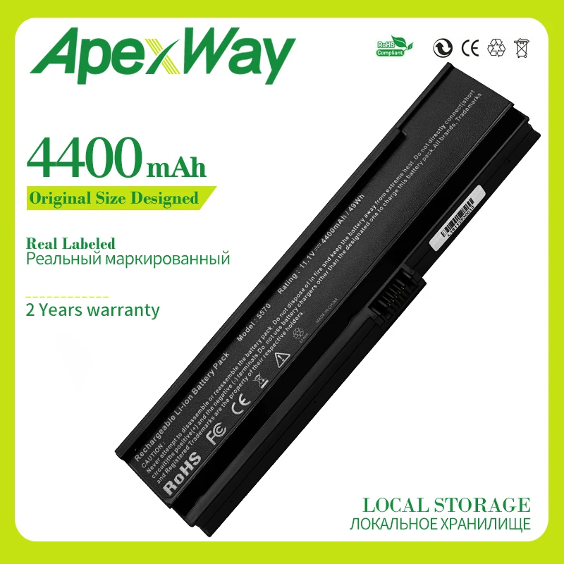 Apexway 11 1 v 4400mAh батарея для Acer Aspire 3000 3030 3050 3200 5500 3220 5580 4UR18650F 2 QC218 BATEFL50L6C40 BATEFL50L6C48|battery for