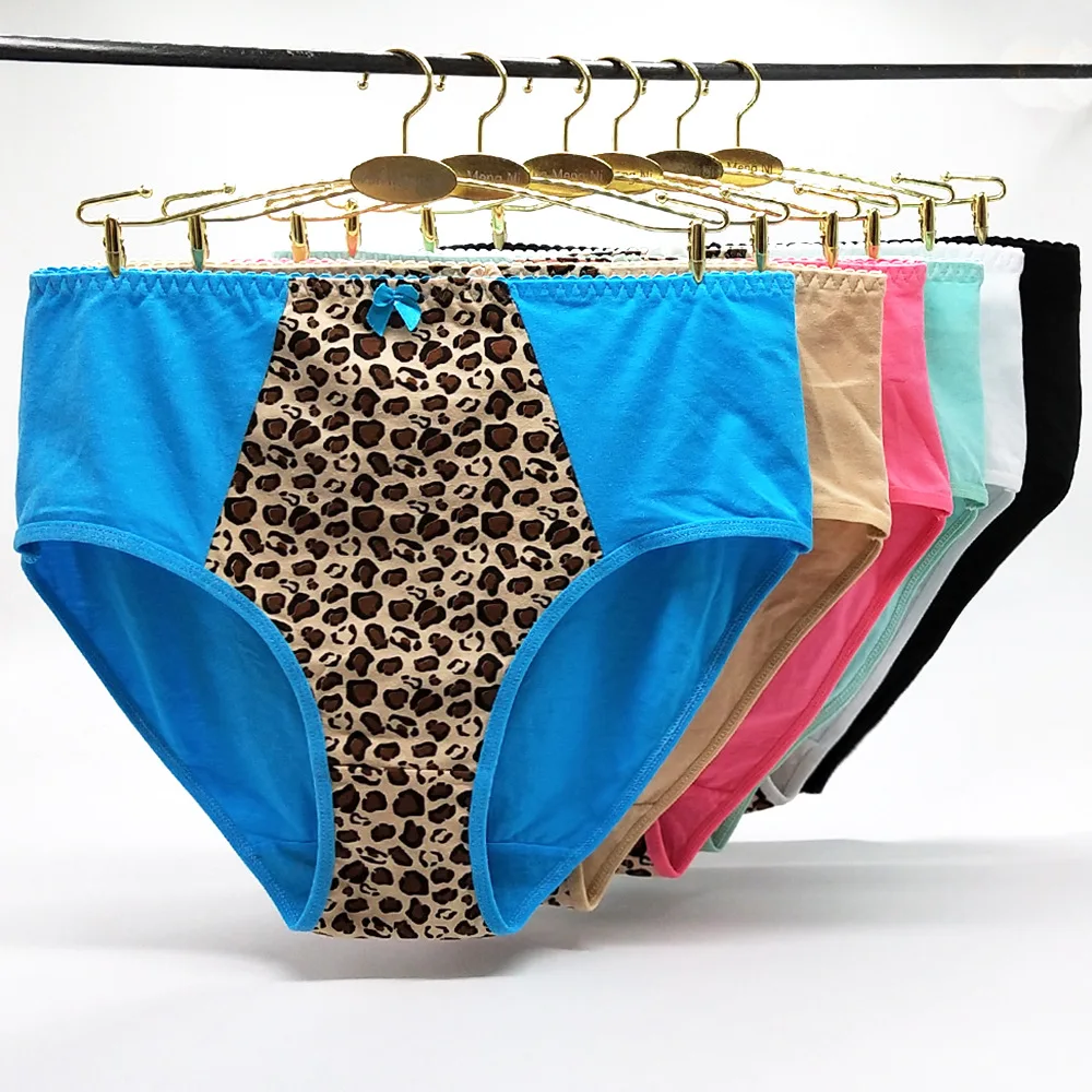 3 шт./лот женские трусики большого размера с леопардовым принтом сексуальные