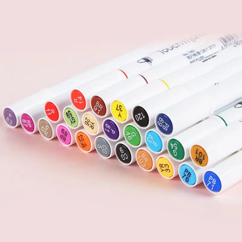 

12/18/24/36/48 Colors Double Head Marker Pen Set for DIY Album Glass Rock Wood