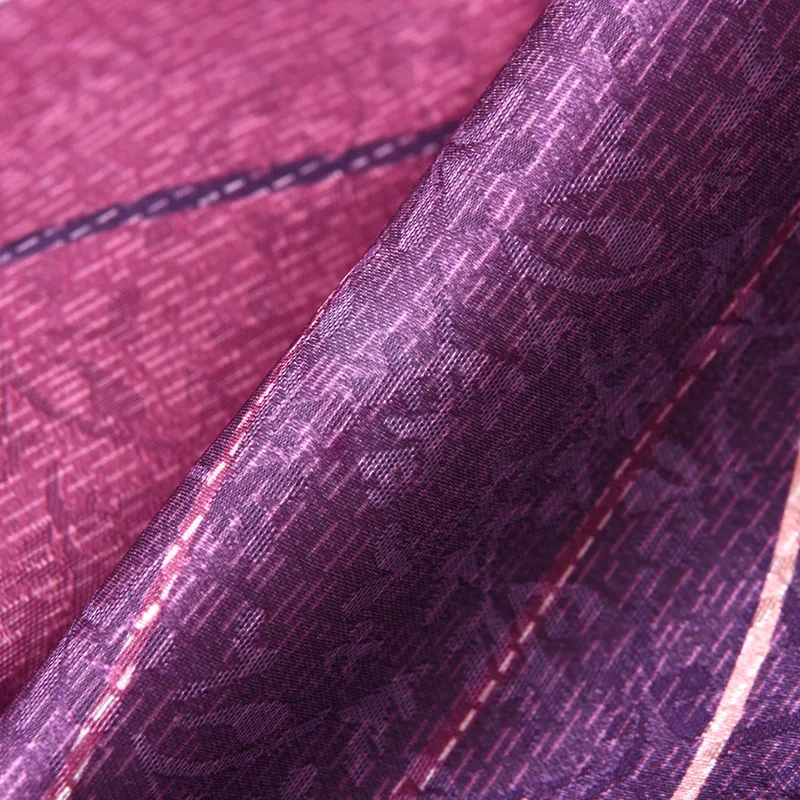 Современные Простые затемняющие шторы с фиолетовыми полосками для гостиной