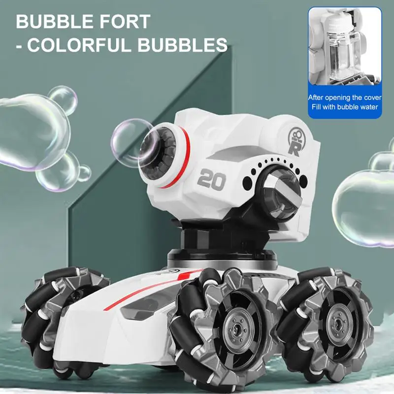 Tanque de Control remoto para coche, dispositivo con Sensor de gestos, rotaci&oacute;n de 360 &deg;, tiro a la deriva, balas de agua, burbujas suaves, niebla de pulverizaci&oacute;n-5