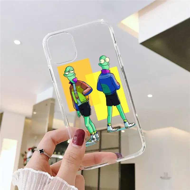 

cute Solar Opposites anime Phone Case Transparent for iPhone 11 12 8 7 6 5 s mini pro X XS XR MAX Plus SE soft coque