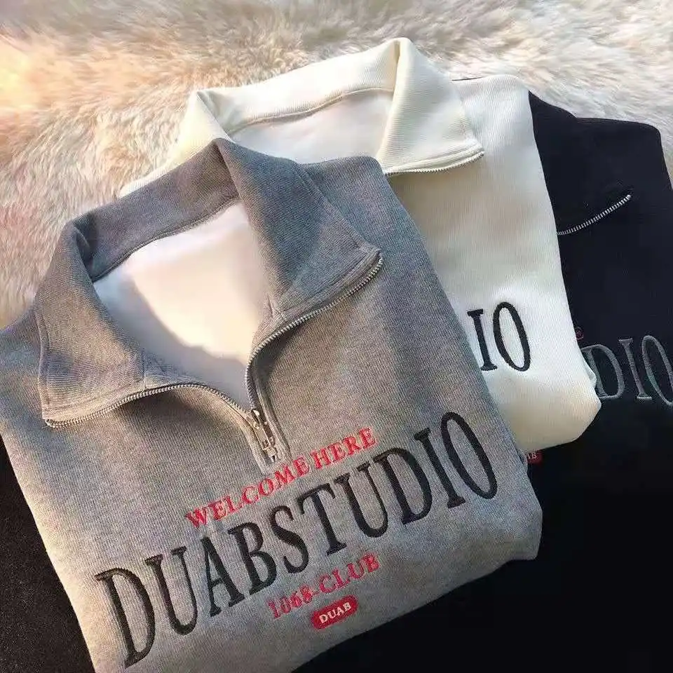 Толстовка Женская на молнии с круглым вырезом и вышивкой | одежда