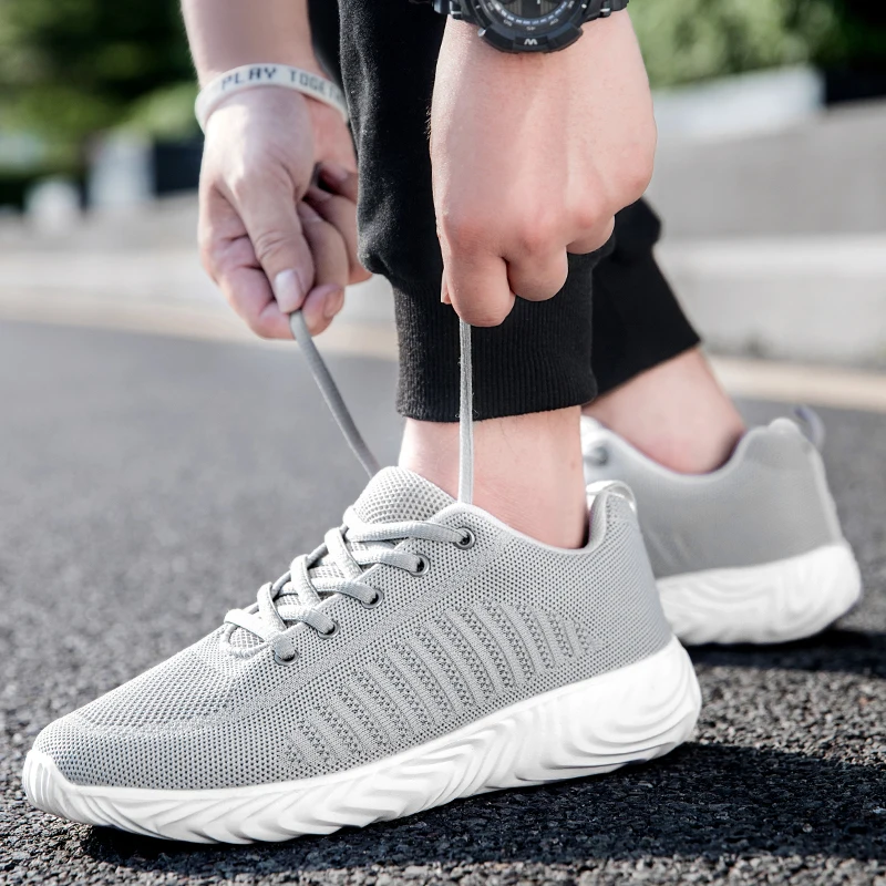 

Cheap Men Running Shoes Mesh Breathable Women Walking Sneakers Flat Sport Tenis 2022 Summer Trainers Lover Jogging Footwear 48