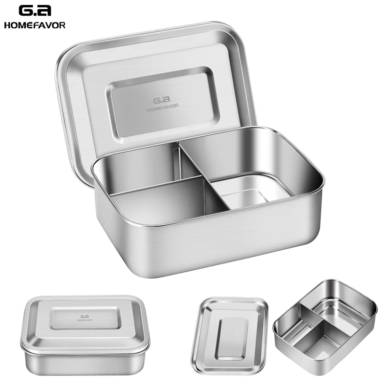 Контейнер для еды из нержавеющей стали с 3 отделениями | Дом и сад