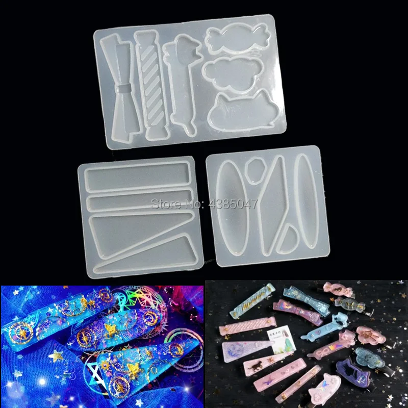 

Transparent Silicone Mould Dried Flower Resin Decorative Craft DIY Clips Tools Mold Epoxy Resin Molds for Jewelry