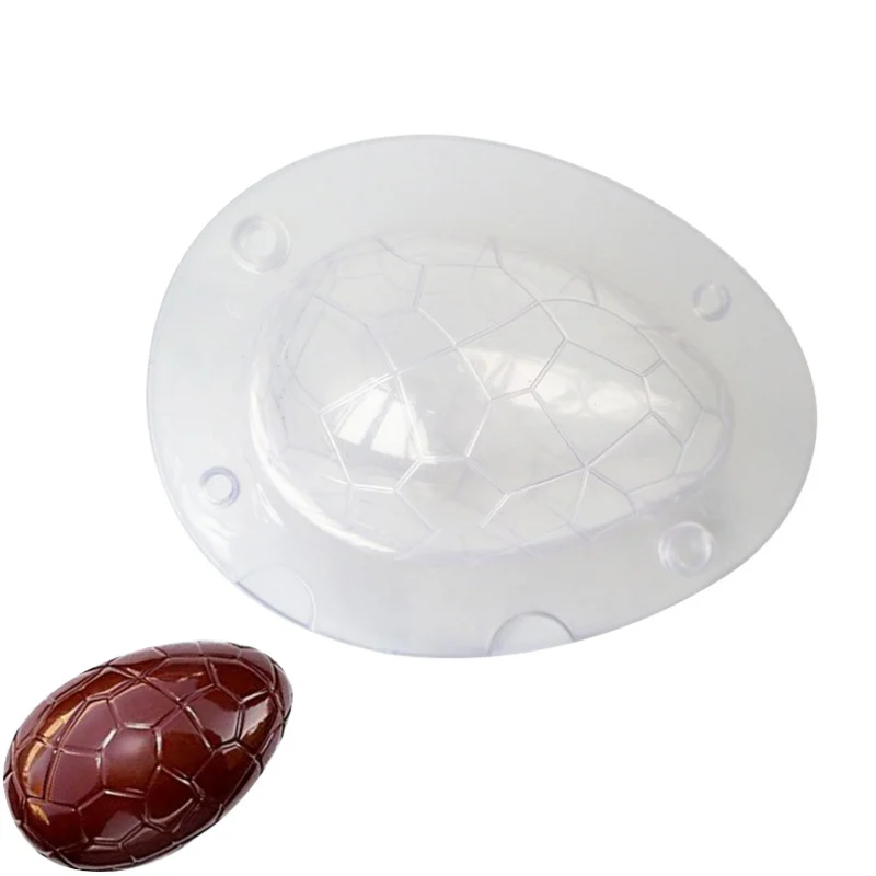 Профессиональные 2 полости поликарбоната пасхальные яйца шоколадная форма