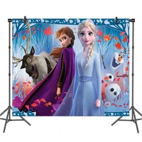 frozen anna elsa princess photography backgrounds decoration vinyl cloth backdrops birthday party supplies for kids girls gifts