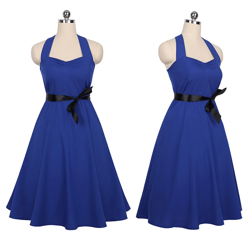 BacklakeGirls Новый стиль сексуальное платье с лямкой на шее без рукавов высокой талией