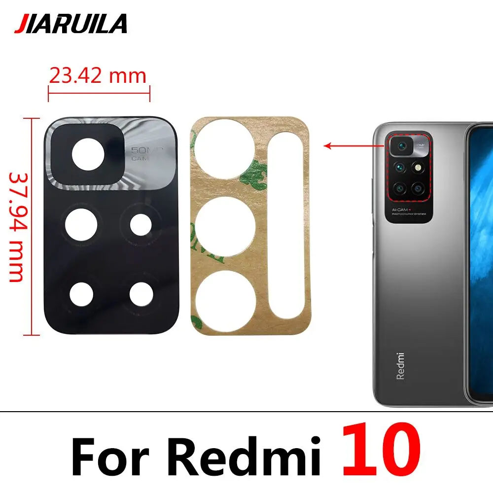 10Pcs Rear Back Camera Glass Lens For Xiaomi Redmi Note 9 9T 9S 8T 8 9C 10 Pro Max / Mi 11 Ultra 10T Lite With Adhesive | Мобильные