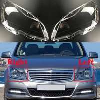 for mercedes benz c class w204 c180 c200 c260 2011 2013 car front headlight cover headlamp lampshade lampcover light glass shell