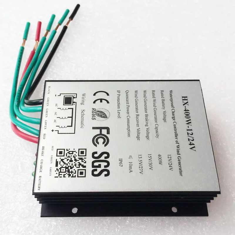 400 Вт 12В/24В ветрогенератор контроллер заряда водонепроницаемый IP67 ветра