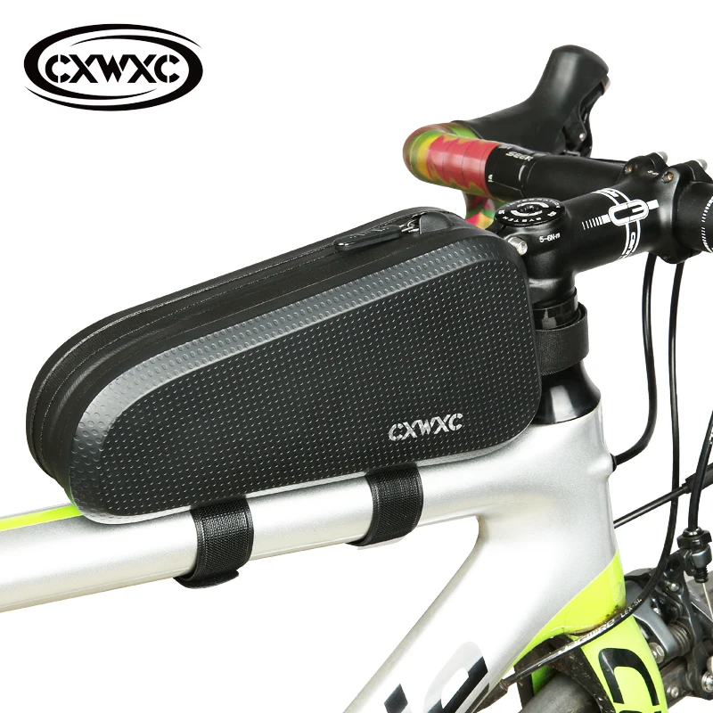 cxwxc waterproof bicycle bag mtb road commute bike accessories top tube front frame cycling bag stem pouch mobile phone bag free global shipping