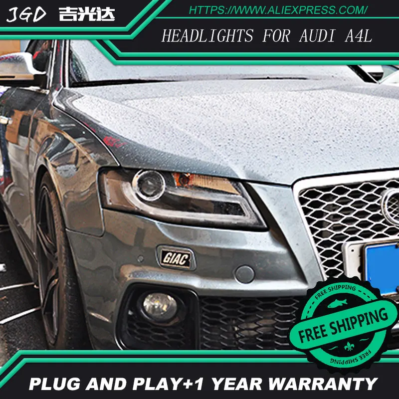 Автомобильный Стайлинг Головной фонарь чехол для Audi A4L B8 2009 2012 Светодиодные фары