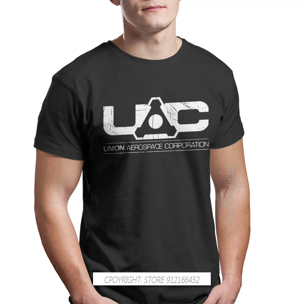 Distressed UAC TShirt Doom Eternal Slayer Hell Doomguy Seraphim Game Plus Size T Shirt Summer T-Shirts For Men Women