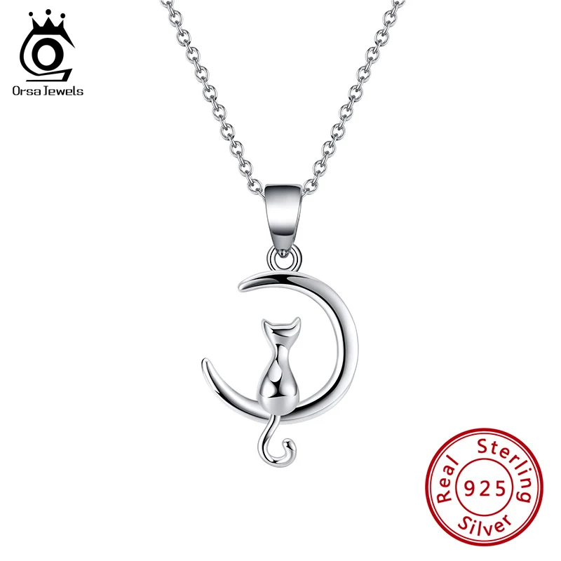 ORSA JEWELS Настоящее 925 пробы Серебряное ожерелье идеальный полированный креативный