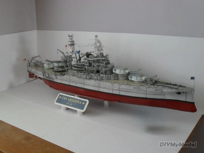 DIYMyModeI USS Arizona DIY artesan&iacute;a de papel modelo Kit de HandmadeToy rompecabezas regalo pel&iacute;cula prop-0