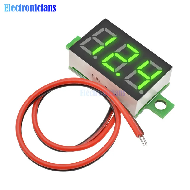 Цифровой мини вольтметр светодиодный 4 7 ~ 32 в пост. Тока 3 цифры|led digital|green led displayled