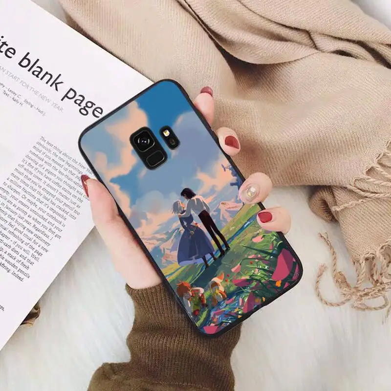 

Anime Howls Moving Castle kiss Phone Case For Samsung Galaxy S5 S6 S7 S8 S9 S10 S10e S20 edge plus lite cover funda coque