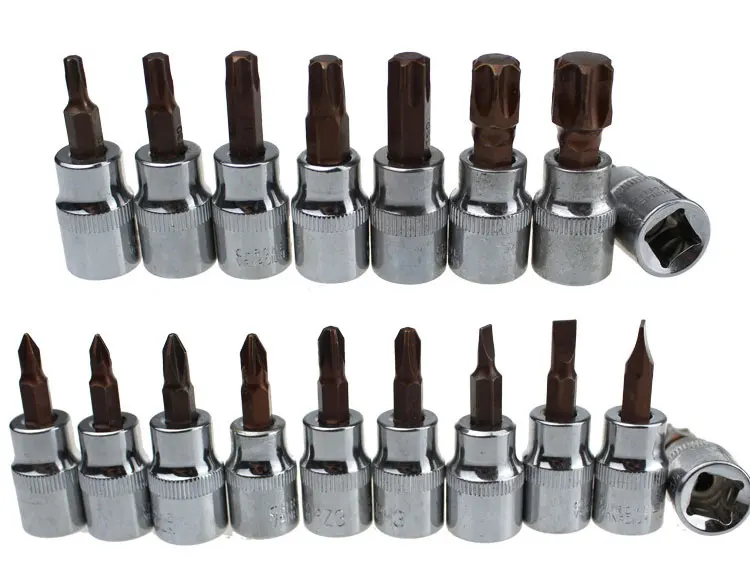1 шт. 3/8 привод Torx Hex Phillips Pozi торцевые биты T50 T55 T60 отвертки H8 H10 торцевые шестигранные отвертки