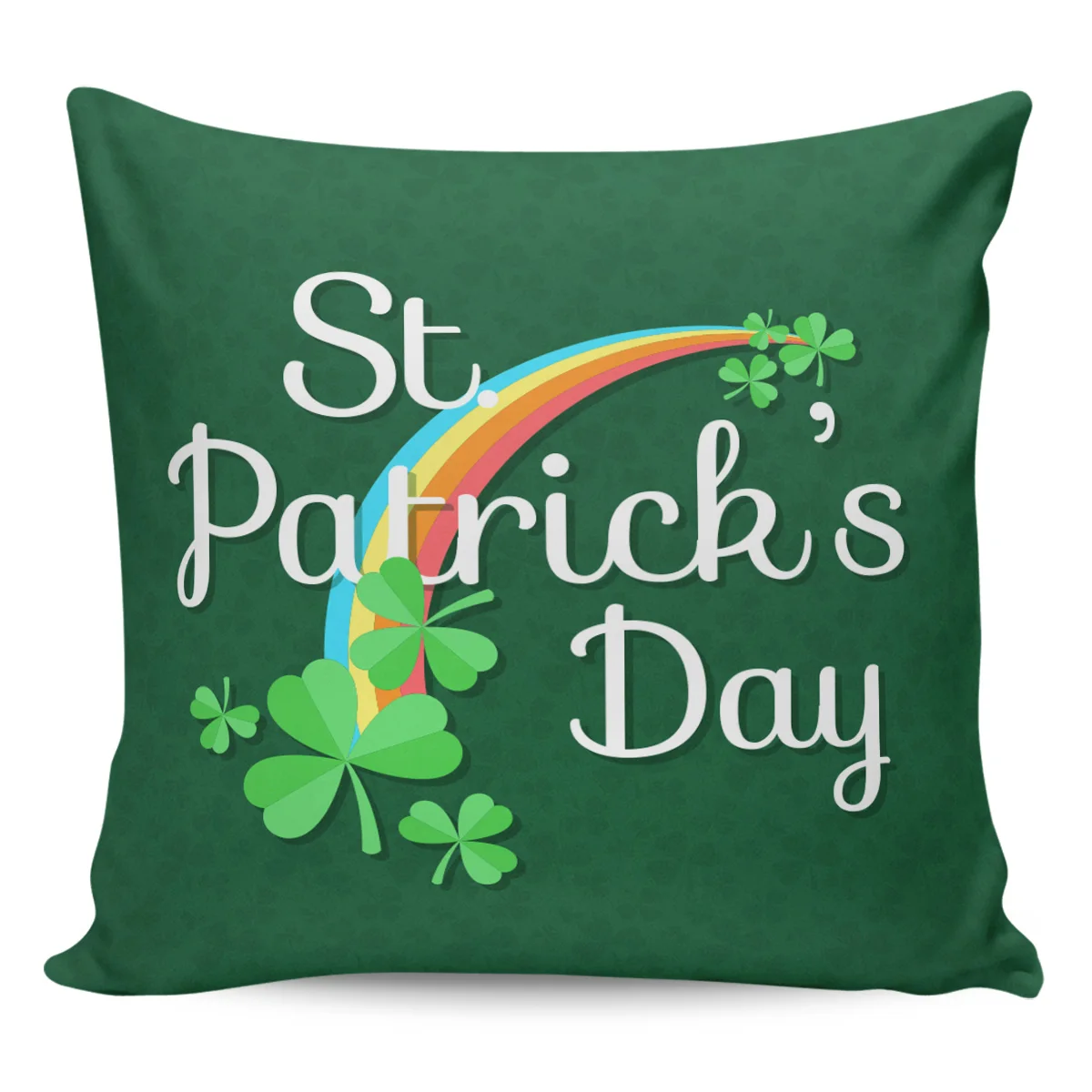 День Святого Патрика Shamrock Радуга зеленый наволочки для подушек узор наволочка