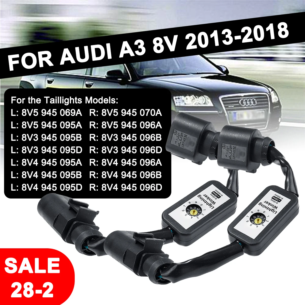 Светодиодный задний фонарь Динамический указатель поворота надстройку провод