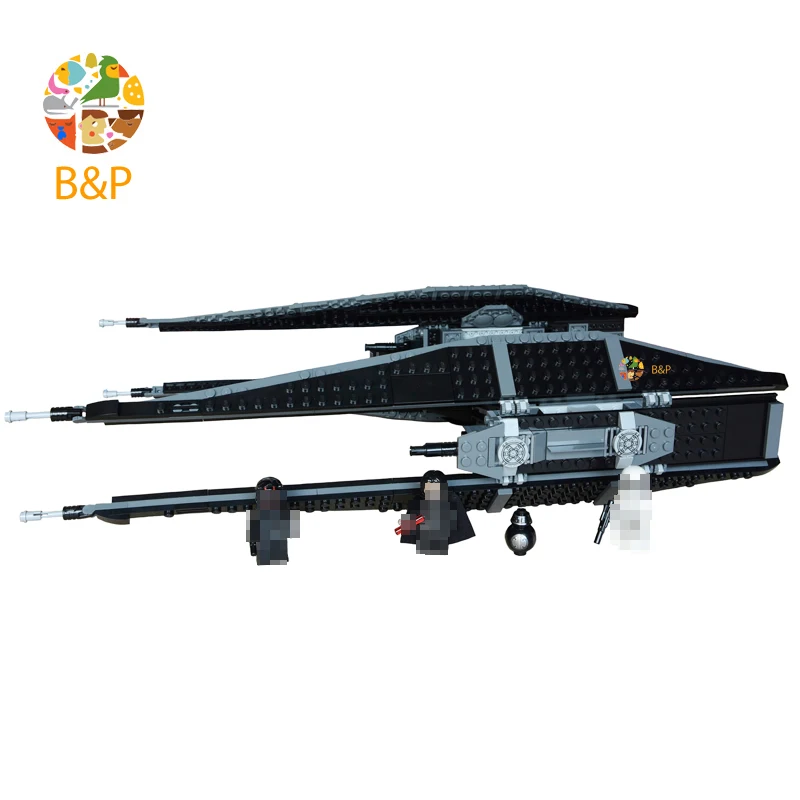 75179 Звездные серии войны 705 шт Кайло Рен галстук боец модель игрушка для детей