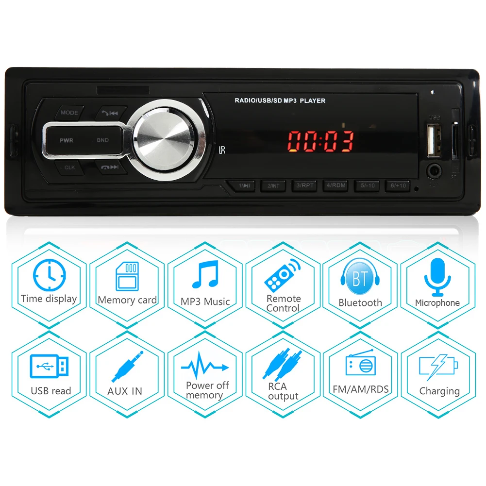 Автомобильное радио VODOOL 1Din стерео Bluetooth-совместимый пульт дистанционного