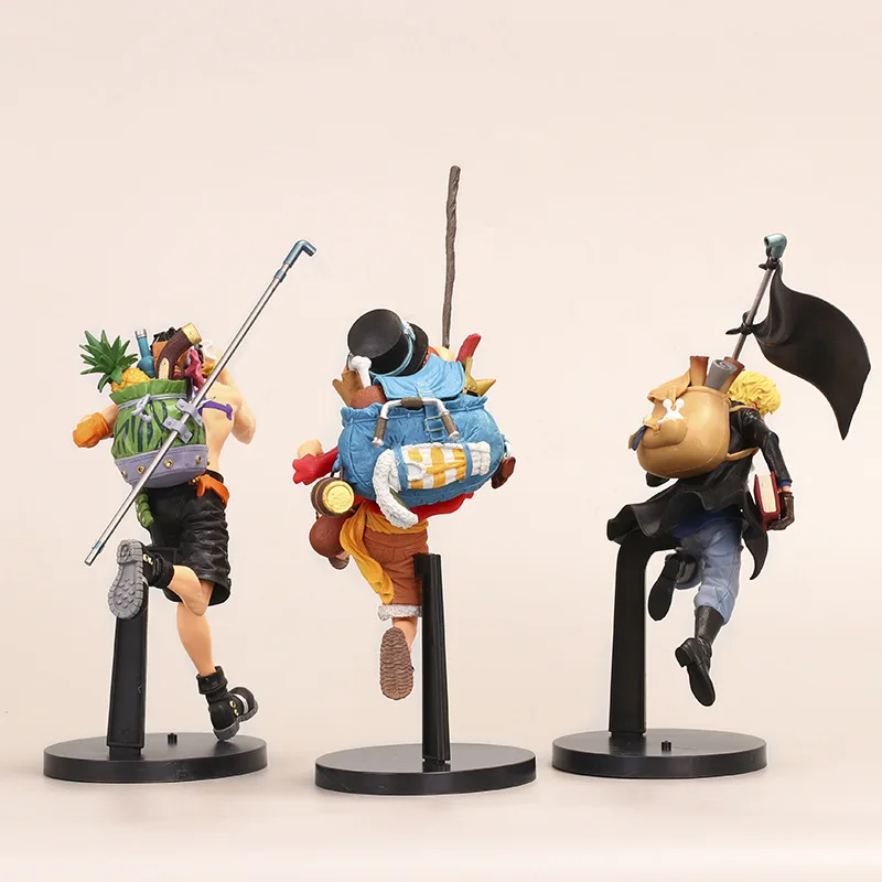 

3 Styles Japanese Anime One Piece Figurine Monkey D Luffy Ace Sabo Three Brothers Set PVC Action Figure Model Toys Gift