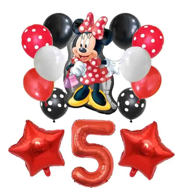 Шары из фольги с Микки Маусом 14 шт. украшение для дня рождения малышей 32 дюйма