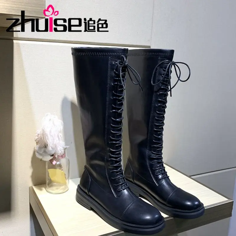 

Stretch boots women's straps but knee-high knight boots fat mm thick legs big tube circumference women's boots fat legs are thin