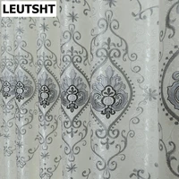 european style curtains for living dining room bedroom high end embroidered curtains tulle curtains white beige window curtain