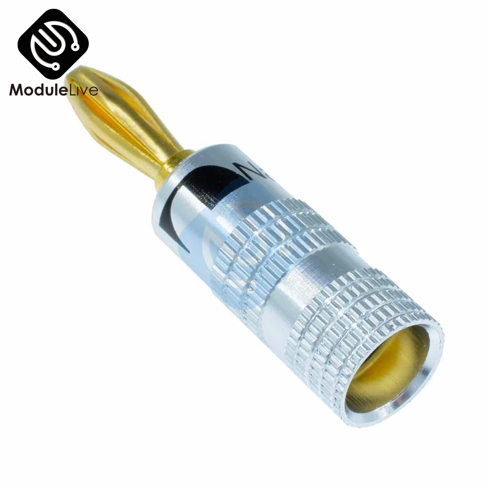 Позолоченный динамик Nakamichi штекер банана из чистой меди аудиоразъем звуковой