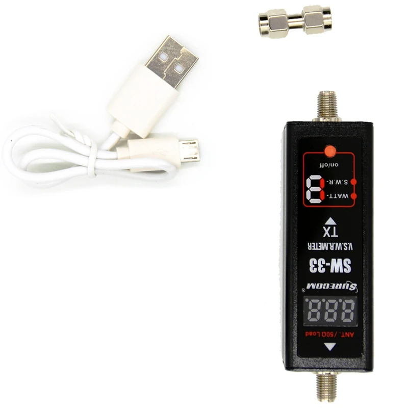 

SW-33 MarkII 125-520 МГц Мини цифровой VHF/UHF Мощность & измеритель коэффициента стоячей воды счетчик частоты тестер для иди и болтай Walkie Talkie/двухсторо...