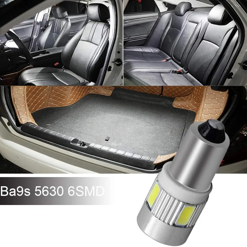Светодиодные Автомобильные лампы BA9S BAX9S BAY9s H21W 6 5630SMD 150 люмен индикатор для
