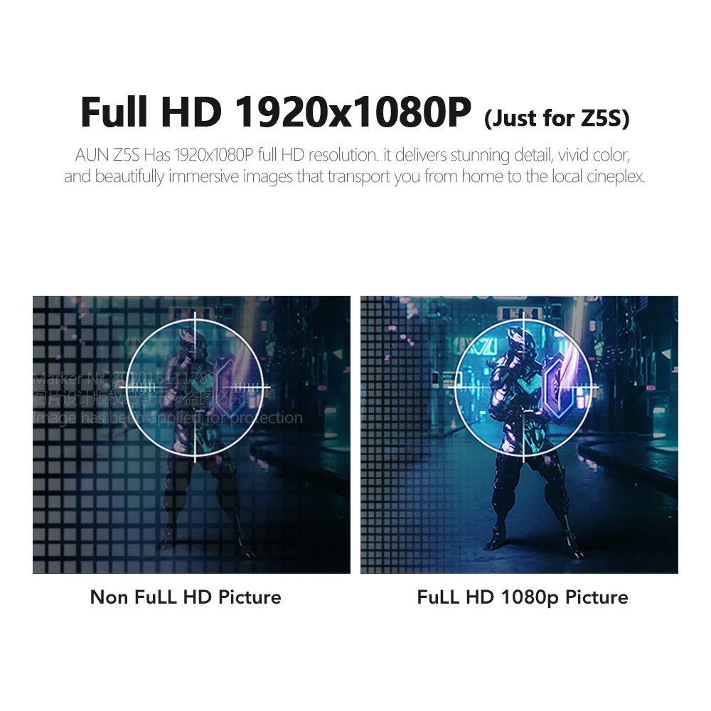 2022 совершенно новый Мини проектор AUN Z5S Full HD 1080P домашний кинотеатр светодиодный