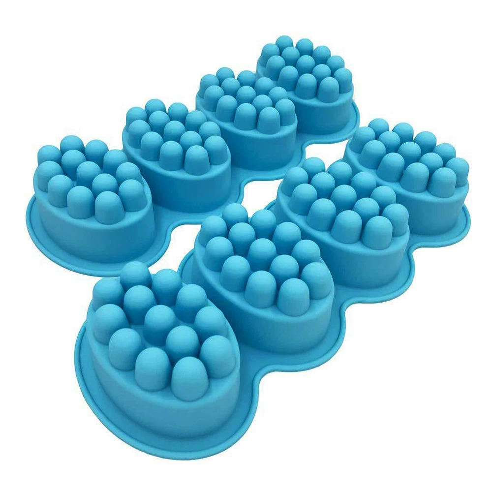 4 полости мыло формы массажной терапии силиконовые для мыла изготовления