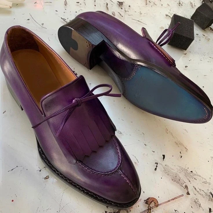 

Men PU Leather Fashion Shoes Low Heel Fringe Shoes Dress Shoes Brogue Shoes Spring Ankle Boots Vintage Classic Male Casual LP470