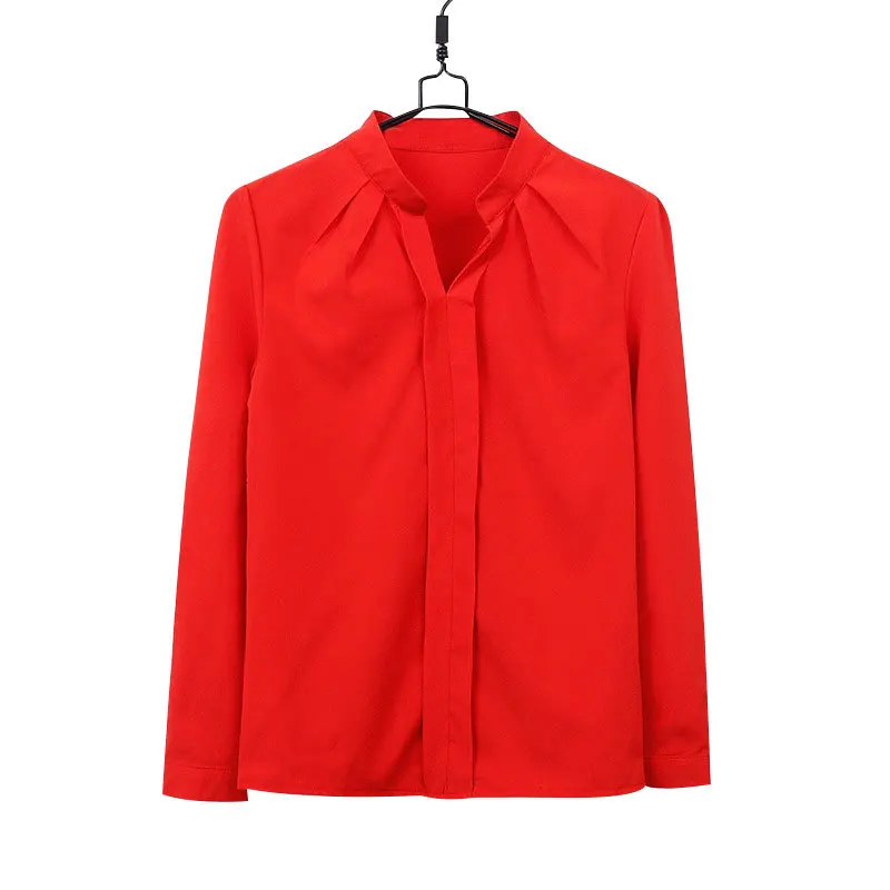 Бренд Blusas Mujer De Mod Топы с длинным рукавом v образным вырезом белая блузка офисные