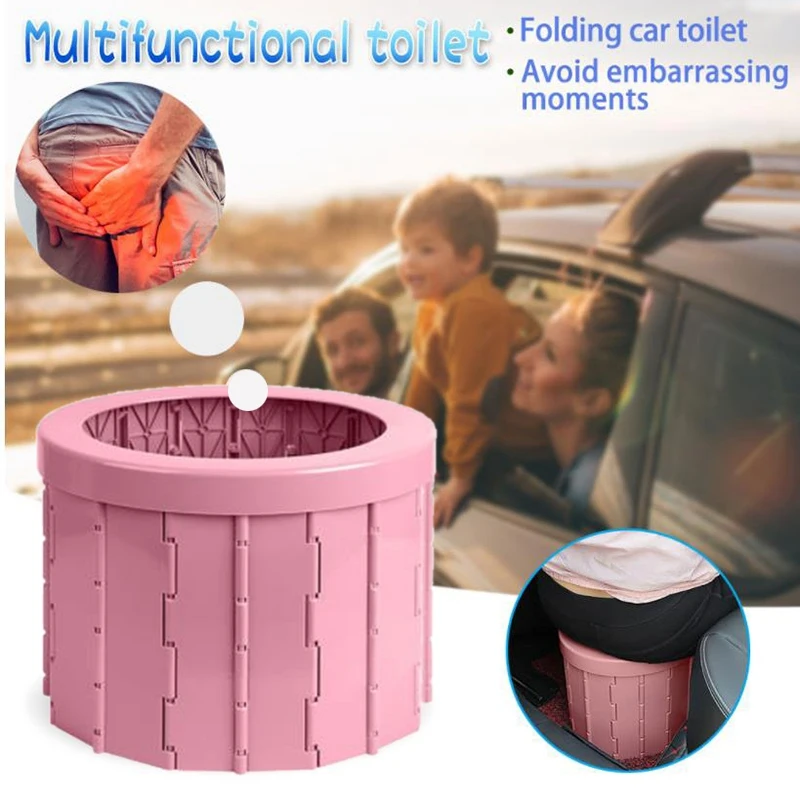 

Children's Toilet Travel Foldable Toilet Urinal Mobile Seat for Camping Hiking Long Trip Car Potty Toilet