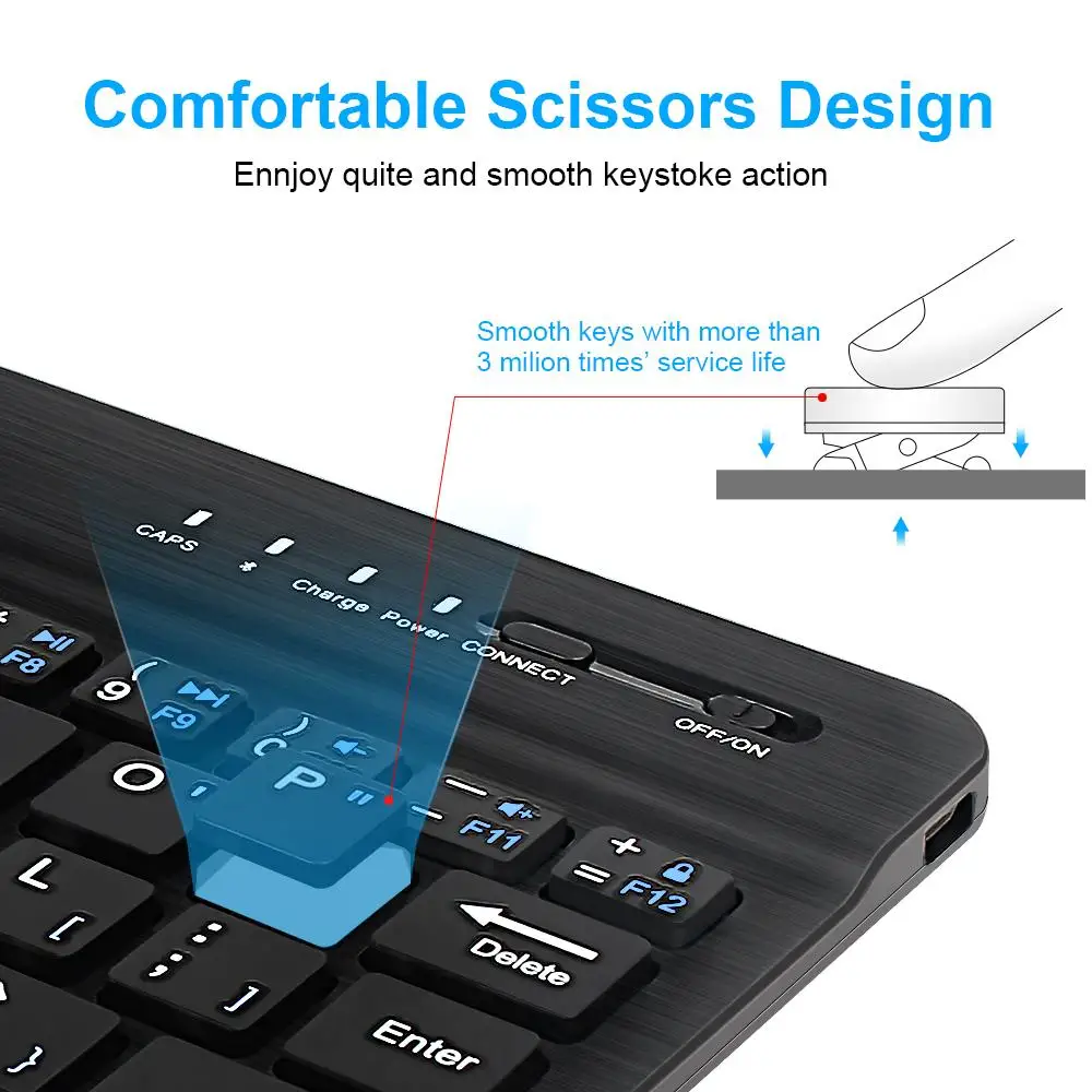 Беспроводная Bluetooth клавиатура и мышь для планшета Lenovo Pad Pro Tab 2 3 4 8 10 M10 FHD Plus P10 P8 E7 E8