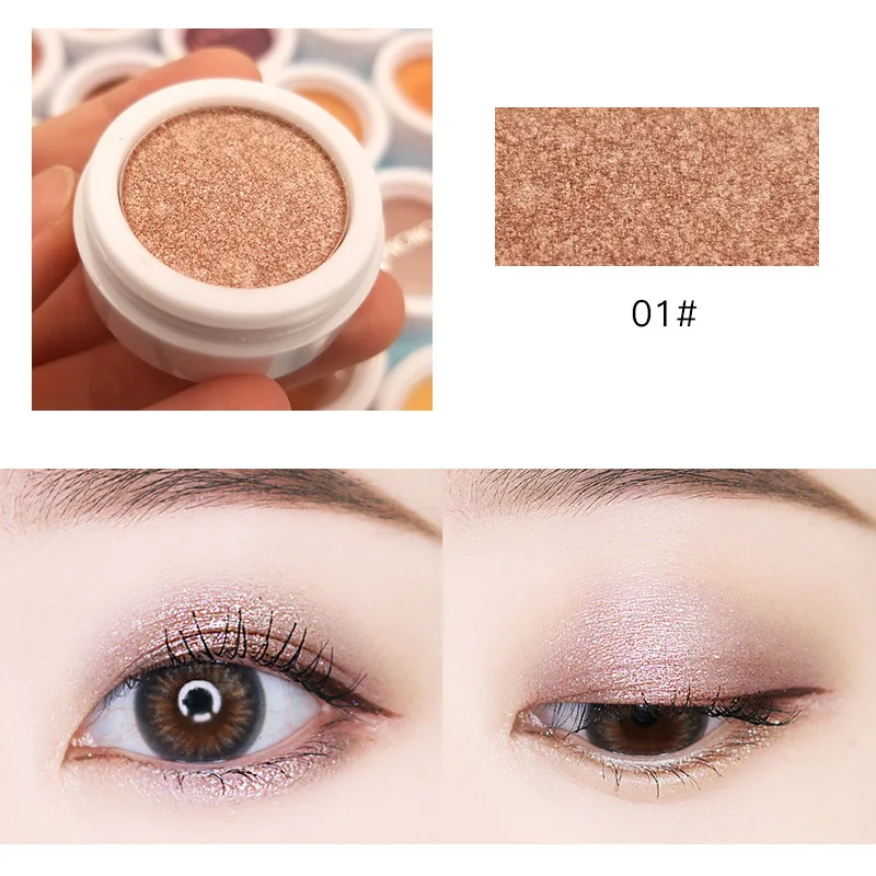 YOROM металлические блестящие тени для век Палитра стойкая водостойкая мягкая