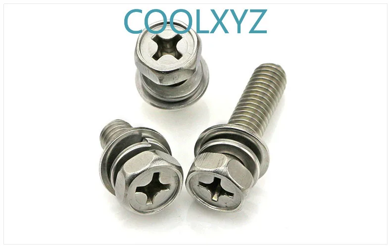 Шестигранный тройной Комбинированный винт из нержавеющей стали 304 внешний