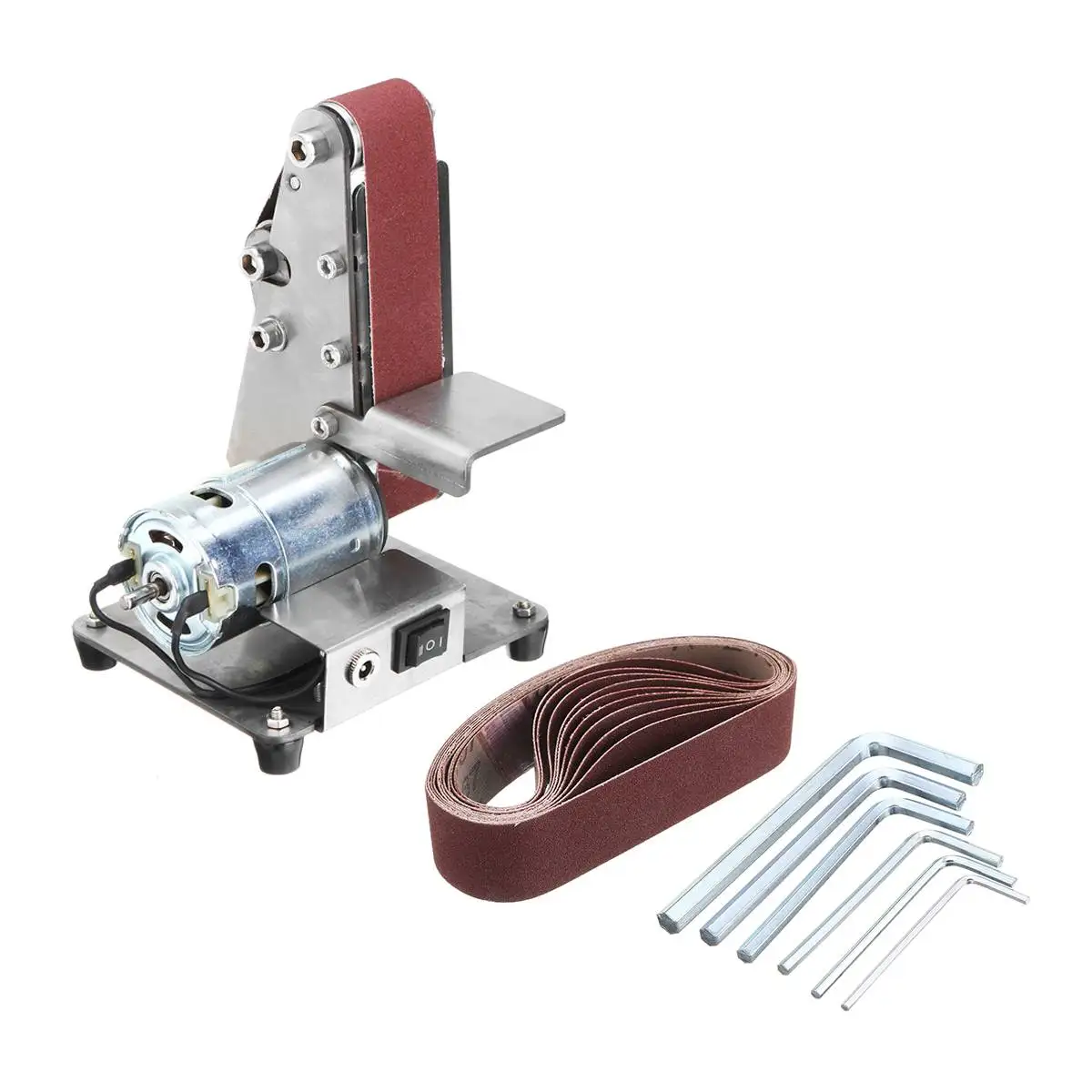 

350W Mini Electric Belt Machine Sander Sanding Grinding Polishing Machine Abrasive Belts Grinder DIY Polishing Cutter Edges