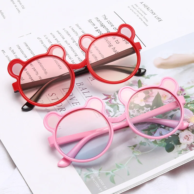 

Детские солнцезащитные очки в стиле ретро с круглым маленьким медведем, брендовые дизайнерские детские солнцезащитные очки для мальчиков ...