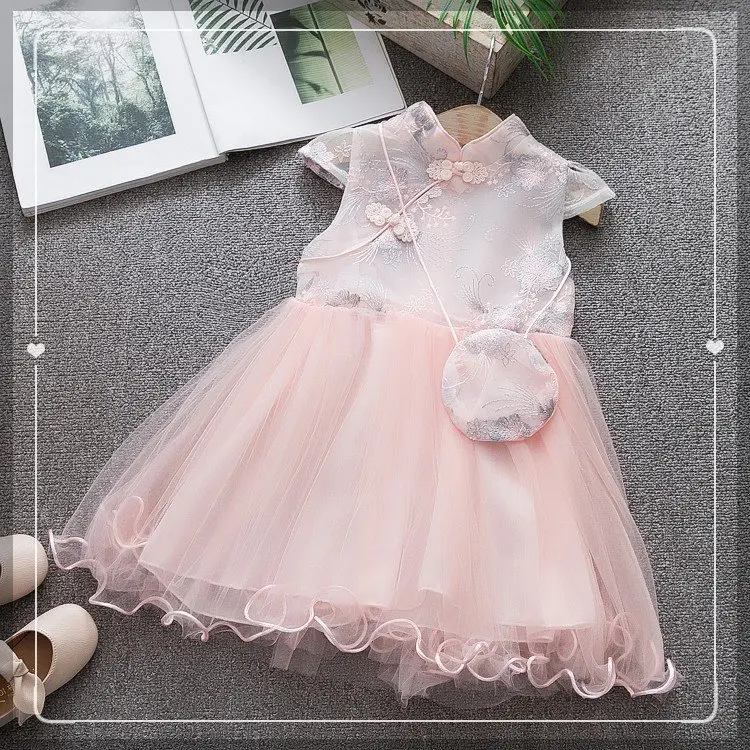 Летнее платье для девочек Новинка 2019 г. Детские Модные праздничные платья с