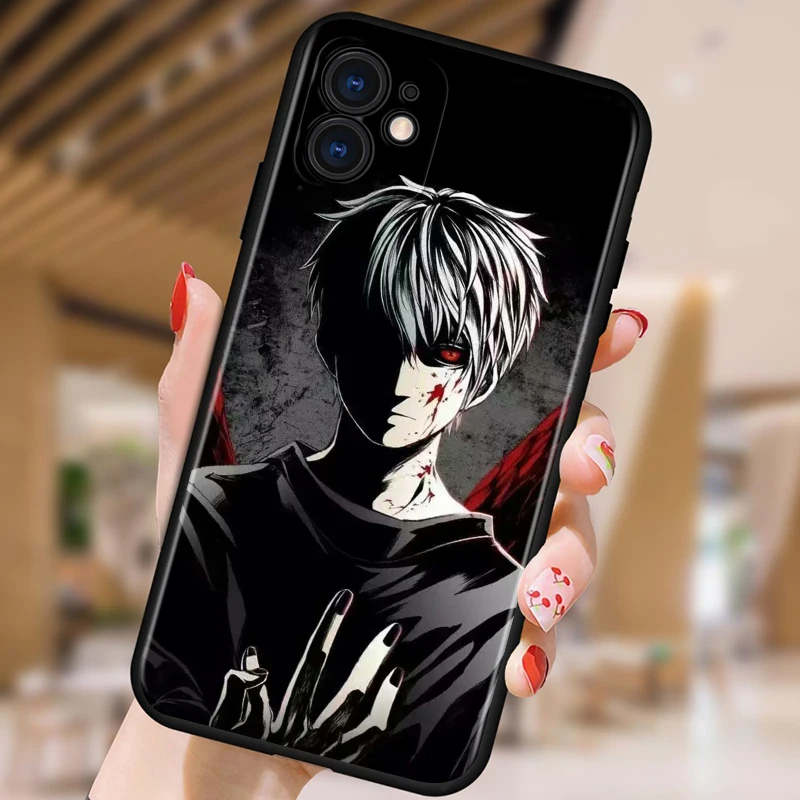 

Anime Tokyo Ghoul For Apple iPhone 12 11 XS Pro Max Mini XR X 8 7 6 6S Plus 5 SE Black Phone Case