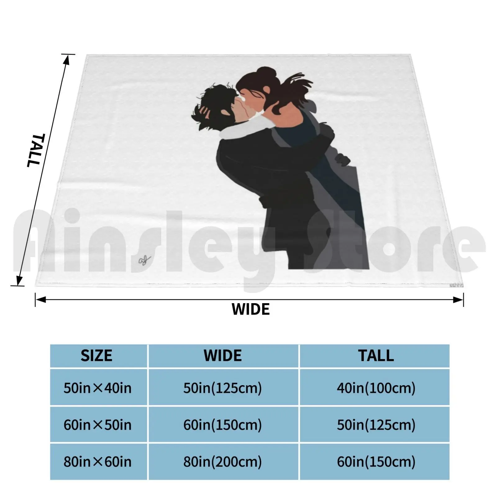 Одеяло The Kiss для дивана кровати путешествий Ship Reylo