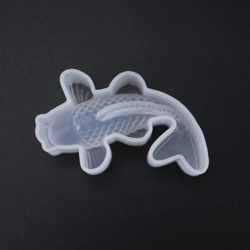 

2021 New Fish Shape Epoxy Molds DIY Crafts Pendant Making Transparent Silicone Mold Decorative Resin Mould