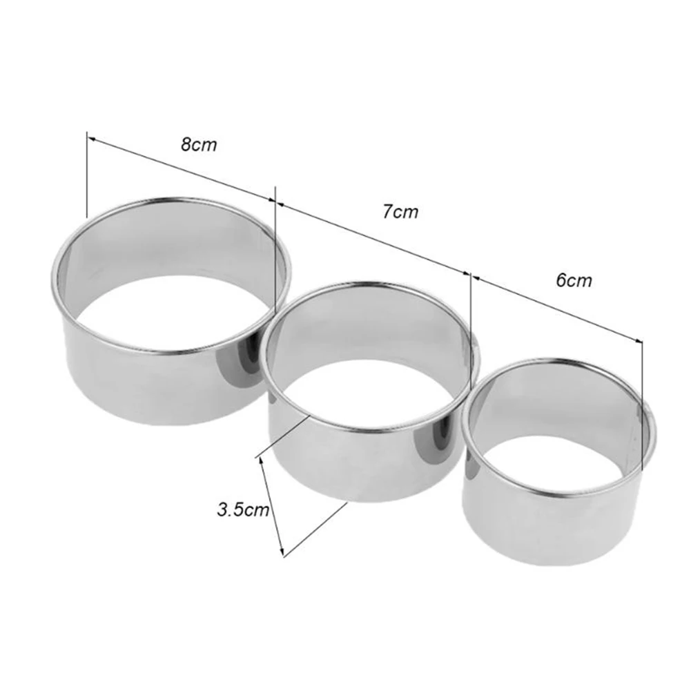 

3Pcs/Set Stainless Steel Round Dumpling Wrappers Mold Cutter Maker Kitchen Tools